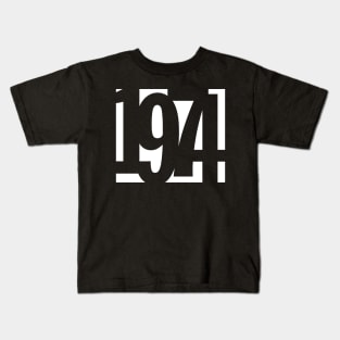 1974 Funky Overlapping Reverse Numbers for Dark Backgrounds Kids T-Shirt